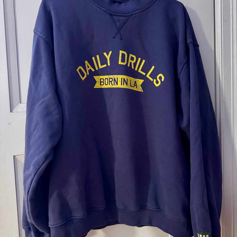 Daily Drills Women’s Navy and Gold Crewneck Sweater